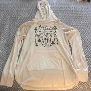 Alice in wonderland hooded shirt